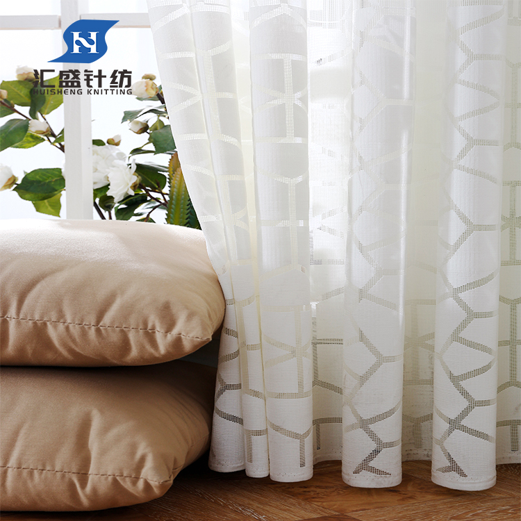 Trang trí nhà ưa thích thanh lịch sườn vải tuyn sheer voile trắng phòng khách gạc sheer dọc vải dệt kim polyester