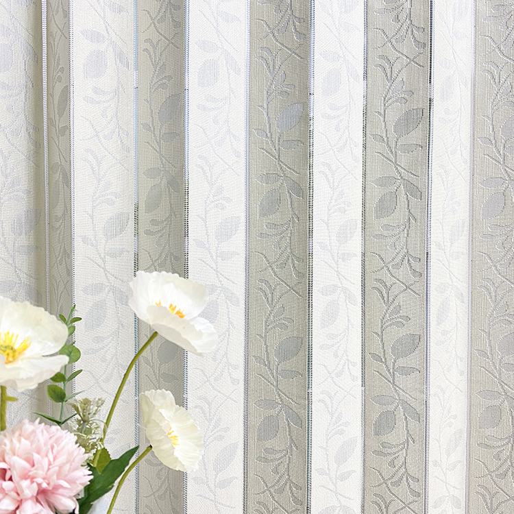 Drape mất điện riêng tư cửa sổ lá mô hình jacquard ngăn rèm rèm vải dọc rèm vải