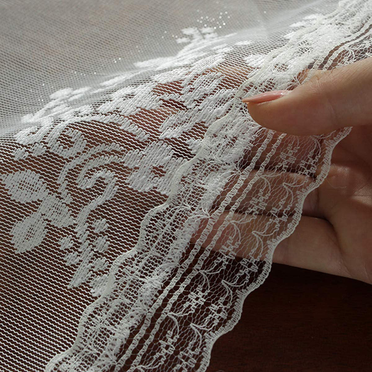 Đồng bằng trắng jacquard hoa thanh lịch hình chữ nhật ren khăn trải bàn đám cưới giá rẻ vải t