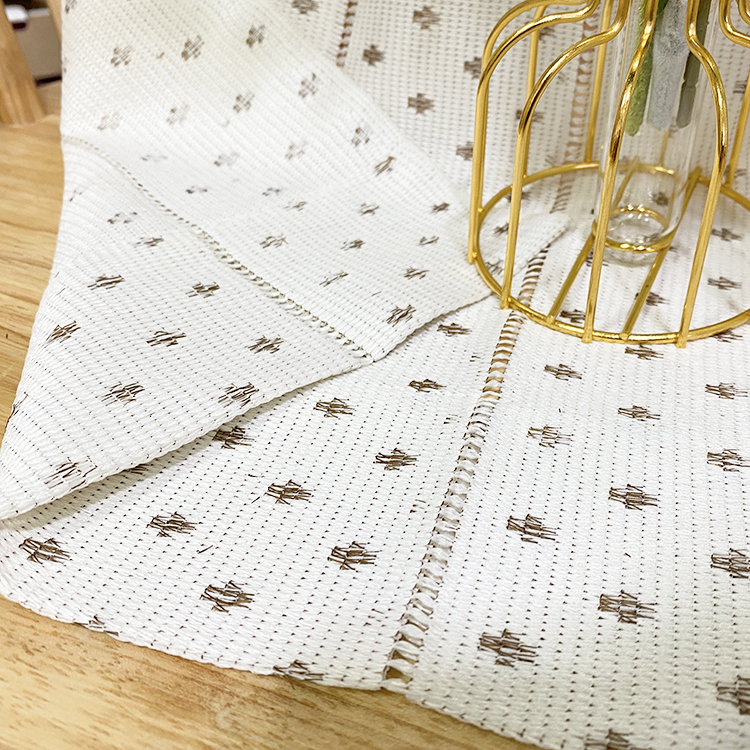 Cửa trắng rèm che cửa sổ riêng tư cửa sổ ngăn cách điểm jacquard rèm rèm vải dọc